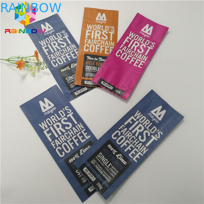 Opakowanie foliowe Quad Seal Matte Finished Folia boczna Torebka na kawę z zaworem