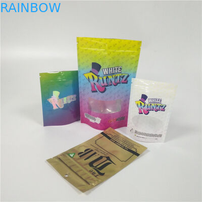 Niestandardowe drukowanie Stand Up Pouch Opakowanie Błyszczące wykończenie powierzchni Cbd Z oknem