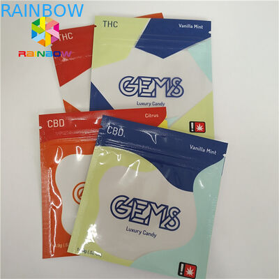 Recyklingowe Ziołowe Opakowania Kadzidełkowe Z Tworzywa Sztucznego 3 Boczne Zgrzewane Z Zamkiem Błyskawicznym