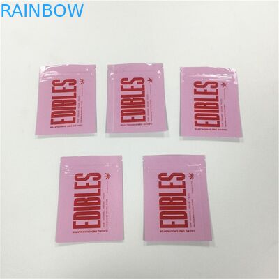 Błyszczące torby z nadrukiem Ziplock Folia aluminiowa Laminowane cukierki Gummy Opakowania