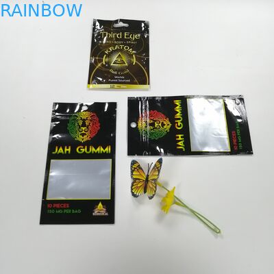 Błyszczące torby z nadrukiem Ziplock Folia aluminiowa Laminowane cukierki Gummy Opakowania