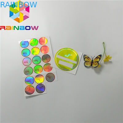 Nadruk samoprzylepny termokurczliwy Custom Reflection Etykieta Rainbow Holograficzny