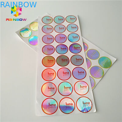 Nadruk samoprzylepny termokurczliwy Custom Reflection Etykieta Rainbow Holograficzny