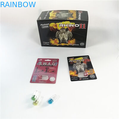 Niestandardowe opakowanie na blister Opakowanie na Rhino Bullet na męskie opakowanie na kapsułki