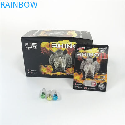 3D Rhino Plastic Blister Packaging Dostosowane rozmiary dla męskich kapsułek seksualnych