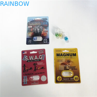 3D Rhino Plastic Blister Packaging Dostosowane rozmiary dla męskich kapsułek seksualnych
