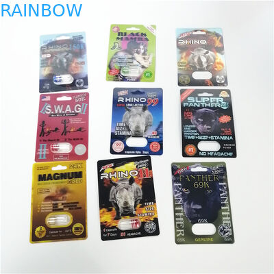 3D Rhino Plastic Blister Packaging Dostosowane rozmiary dla męskich kapsułek seksualnych