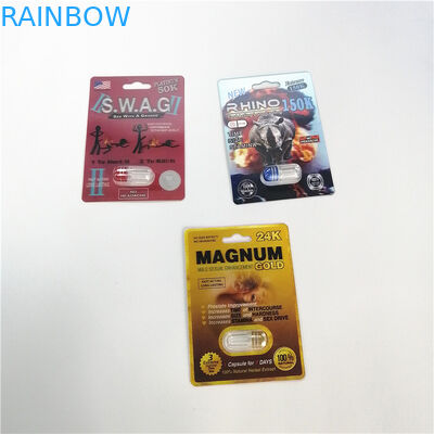 Karty premizen Karty 3D Opakowanie typu blister kapsułki dla mężczyzn Pigułki wzbogacające