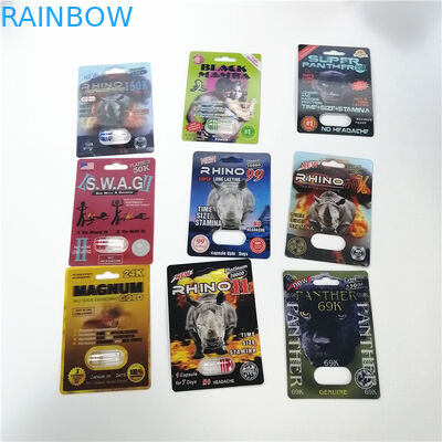 Karty premizen Karty 3D Opakowanie typu blister kapsułki dla mężczyzn Pigułki wzbogacające