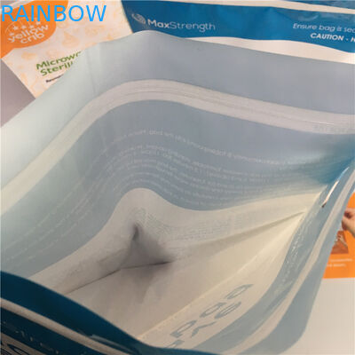 Mikrofalowe worki klinowe z dolnym klinem Błyszczący Stand Up Plastikowy sterylizator Retortowy