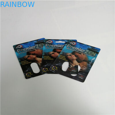 Male Enhancement Pills Blister Card Packing Custom Printed Rhino 69 Sex Pill 3D Card