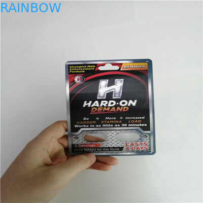 Male Enhancement Pills Blister Card Packing Custom Printed Rhino 69 Sex Pill 3D Card