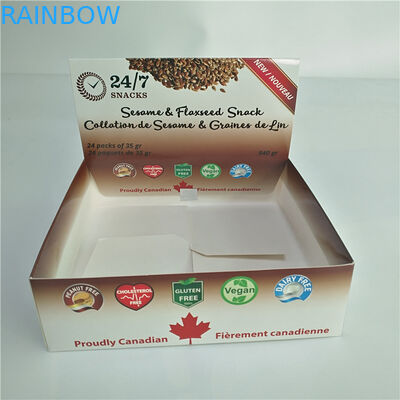 Kraft Paper Box Packaging Falisty detal Counter Lip Balm Whey Protein Bar Type