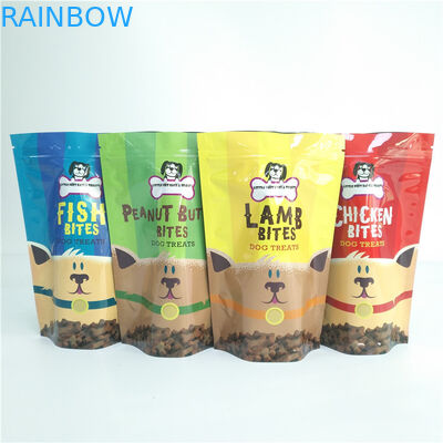 Dog Treat Storage Bag Torba na karmę dla zwierząt Laminowana plastikowa torebka próżniowa wielokrotnego użytku