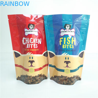 Dog Treat Storage Bag Torba na karmę dla zwierząt Laminowana plastikowa torebka próżniowa wielokrotnego użytku