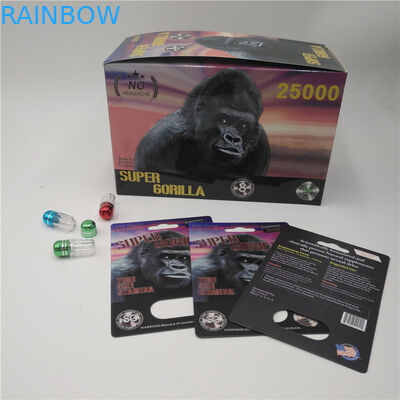 Fly Male Energy Enhancer Blister Paper Card Gule Podwójny materiał opakowaniowy do kapsułek