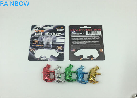 3D Hologram Effect Pigułka Opakowanie blistrowe Rhino 69 Pojemnik Bullet Trwały