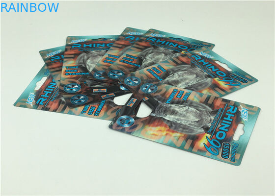 Trwałe opakowanie z kartą papierową dla męskich pigułek zwiększających wydajność seksualną