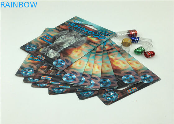 Trwałe opakowanie z kartą papierową dla męskich pigułek zwiększających wydajność seksualną