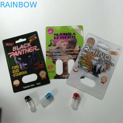 Pigułki wzmacniające seksualność Opakowanie z blisterem Rhino 69 Odporny na wilgoć Recykling