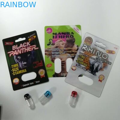 Pigułki wzmacniające seksualność Opakowanie z blisterem Rhino 69 Odporny na wilgoć Recykling