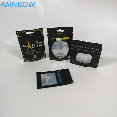 Opakowanie z przezroczystego okienka z folii aluminiowej Opakowanie z tworzywa sztucznego Chwast Mylar Opakowanie Doypack z zamkiem błyskawicznym