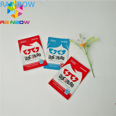 Plastikowe Mylar Płaskie Pakiety Torby z Folii Aluminiowej Laminowane Etui Maska Twarzy Z Wycięciem