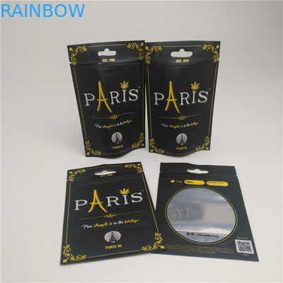 Przezroczyste okienko Stand Up Pouch Zapachowe opakowanie CBD z zamkiem zabezpieczającym przed dziećmi