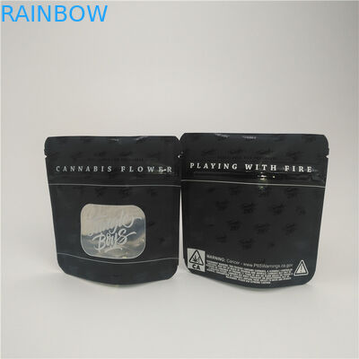 Matowa czarna folia aluminiowa Mylar Stand Up Pouch Opakowanie medyczne do liści tytoniu