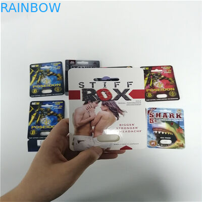 Sexual Power Capsule Packaging 3D Blister Cards Poseidon Dla Panther / Mamba / Rhino V7 Pills