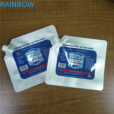 Przechowywanie żywności Torby plastikowe z nadrukiem na zamówienie Wodoodporne chłodnice wielokrotnego użytku Opakowania z lodem z wylewką / nasadką