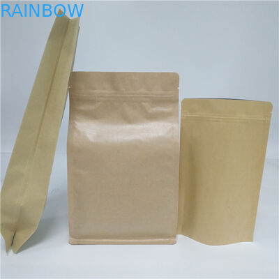 Folia aluminiowa Futerał boczny Recykling Kraft Paper Bag Torba Doypack Flat Bottom Pouch