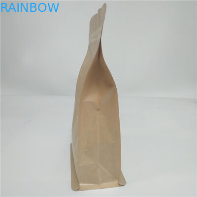 Folia aluminiowa Futerał boczny Recykling Kraft Paper Bag Torba Doypack Flat Bottom Pouch