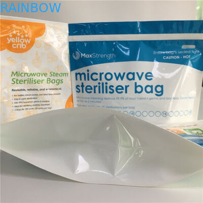 Ziplock Mikrofalowe worki z dolnym klinem Błyszczące Stand Up Plastic Sterylizator Retortowy Etui