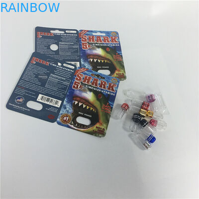 Nosorożec Male Enhancement Pigułki Kapsułki Opakowania Pudełka Blister Shark Paper Cards