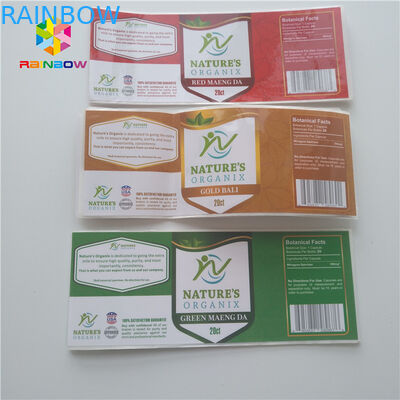 Zakraplacz Etykiety termokurczliwe Naklejki farmaceutyczne Fiolka Szklana butelka 30 ml na sterydy