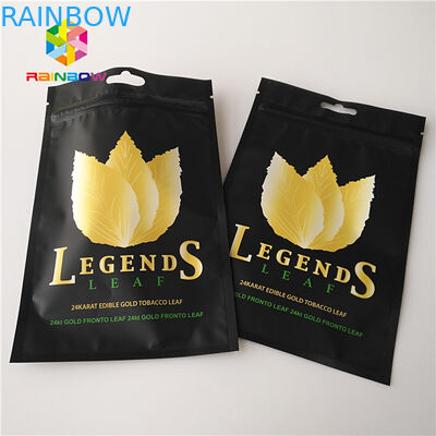 Niestandardowa drukowana folia stojąca z folią Mylar Plastikowa torebka tytoniowa Ziplock Torba z ziela