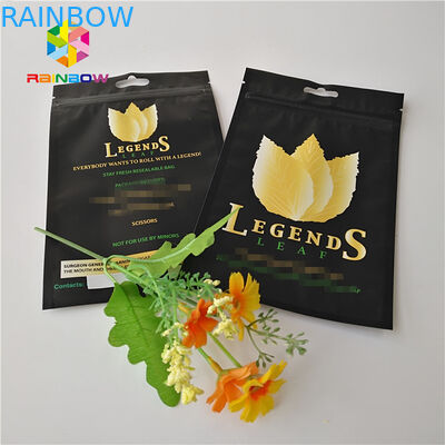 Niestandardowa drukowana folia stojąca z folią Mylar Plastikowa torebka tytoniowa Ziplock Torba z ziela