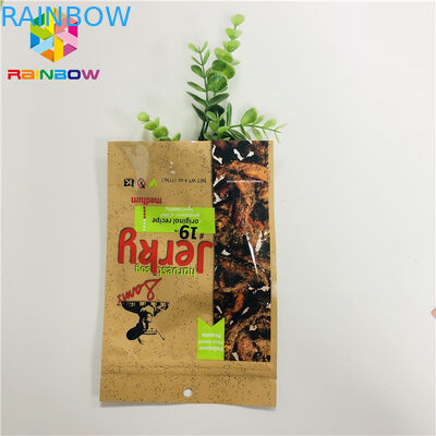 Zapachowa folia aluminiowa Pokrowiec spożywczy Stand Up Mylar Jerky / Dried Fruit Bag