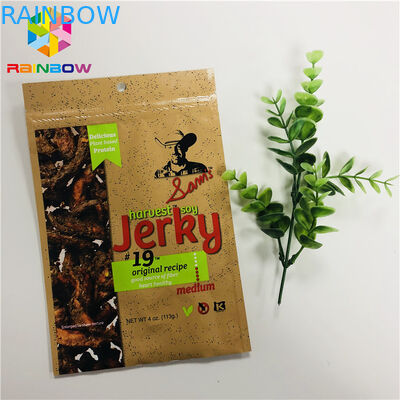Zapachowa folia aluminiowa Pokrowiec spożywczy Stand Up Mylar Jerky / Dried Fruit Bag