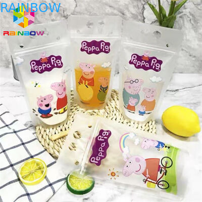 Materiał PET Napój Sok Sok Pokrowiec na żywność Opakowanie Torba Doypack Drukowanie CMYK z uchwytami