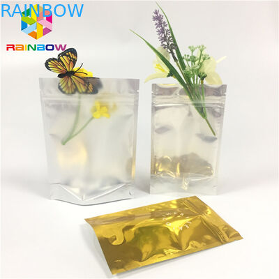 Laminowana folia aluminiowa Zamek z blokadą Torba Stojak Etui Przezroczysty boczny dowód wilgoci