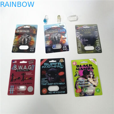 Red Rhino 69 Powiększanie penisa Kapsułki Jar Bullet Sex Pills Plastikowe opakowanie medyczne