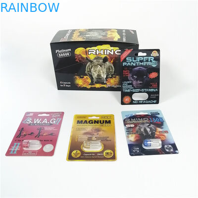 Red Rhino 69 Powiększanie penisa Kapsułki Jar Bullet Sex Pills Plastikowe opakowanie medyczne