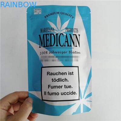 Mylarowa folia aluminiowa Zamek błyskawiczny Stand Stand Torby Niestandardowy nadruk Biodegradowalny Wytrzymały