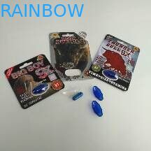 Big Boy 9X Papierowe opakowanie z blistrami Seks kapsułki z przezroczystymi naklejkami Blistry Butelki