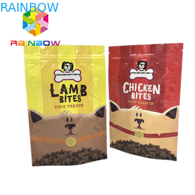 Plastikowe torebki Mylar Ziplock Opakowanie Karma dla zwierząt Przysmaki Torby Druk grawerowany