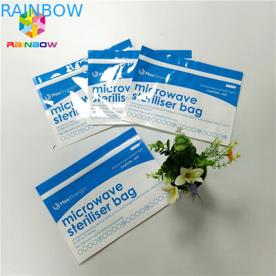 Plastikowe sterylizatory mikrofalowe Stand Up Zipper Pouch Torby na podajnik / butelkę dla niemowląt