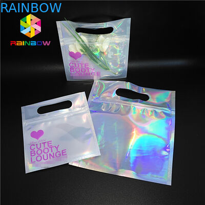 Odzież do bikini Plastikowa torebka Opakowanie Hologram Materiał 3D Stand Up Bag z zamkiem
