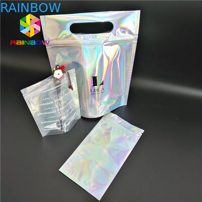 Odzież do bikini Plastikowa torebka Opakowanie Hologram Materiał 3D Stand Up Bag z zamkiem